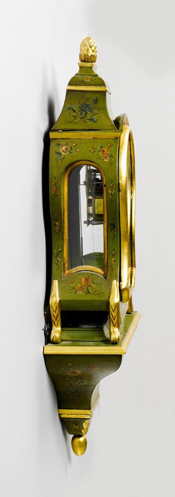 PAINTED CLOCK ON PLINTH, Neuchâtel, end of the 18th century. The movement signed N. GIRARDIN À - Image 2 of 2