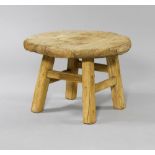 SALON TABLE, in the rustic style. Hardwood. Round leaf. D 65, H 50 cm.    SALONTISCH, im