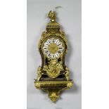 LARGE BOULLE CLOCK ON PLINTH, Napoleon III, in the Regency style, Paris, 19th century. Curved,