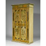 PAINTED CUPBOARD, Baroque, Italy, probably Veneto, 17th/18th century. Wood, painted marble, and