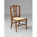 FROM THE DE AMODIO COLLECTION: CHILDREN'S CHAIR, George III style, England. Mahogany inlaid with