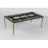 COFFEE TABLE WITH SCAGLIOLA TOP, Baroque style, Italy, from the 1950s. Rectangular scagliola top