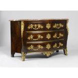 COMMODE, Regency/Louis XV, Paris, 18th century. Signed ELAUME. Rosewood inlaid in rectangular