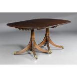 FROM THE DE AMODIO COLLECTION: EXTENDABLE TABLE, so-called 'pedestal table', Regency style, England.