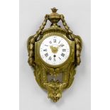 SMALL CARTEL CLOCK WITH ALARM, Louis XVI, France, 18th century. The case signed OSMOND, the dial