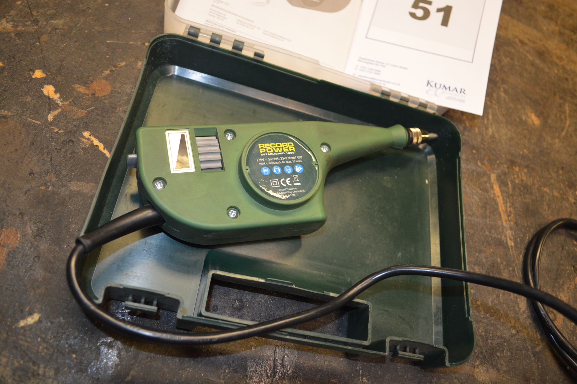 Record Power Professional Engraver 
(09/2010) with Carry Case 
located at Spa Gates Ltd, Blick Road, - Image 3 of 4