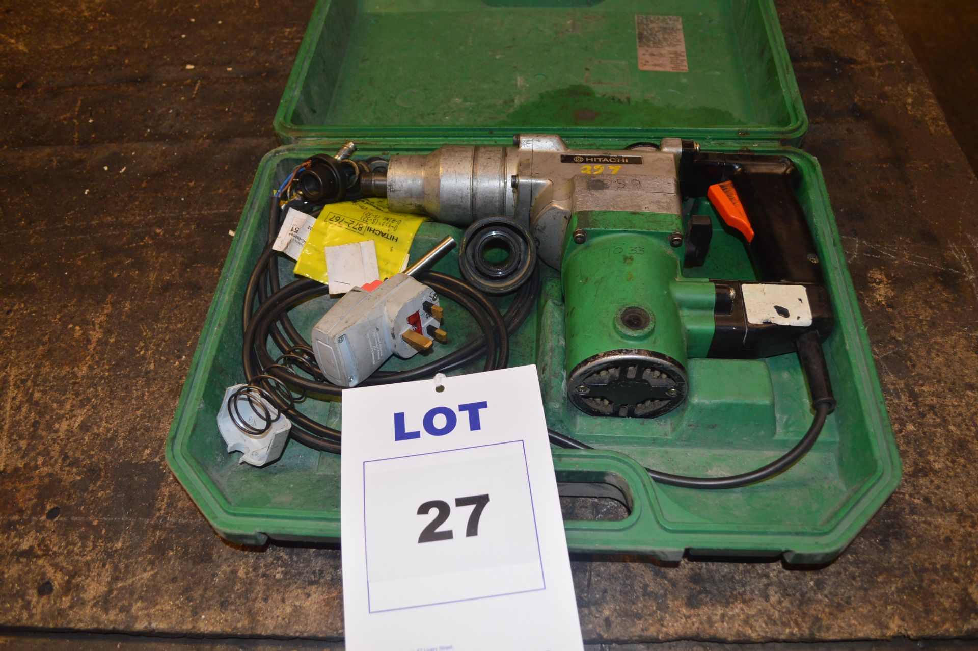 Hitachi Drill with Carry Case 
(spares or repair)
located at Spa Gates Ltd, Blick Road, Warwick CV34