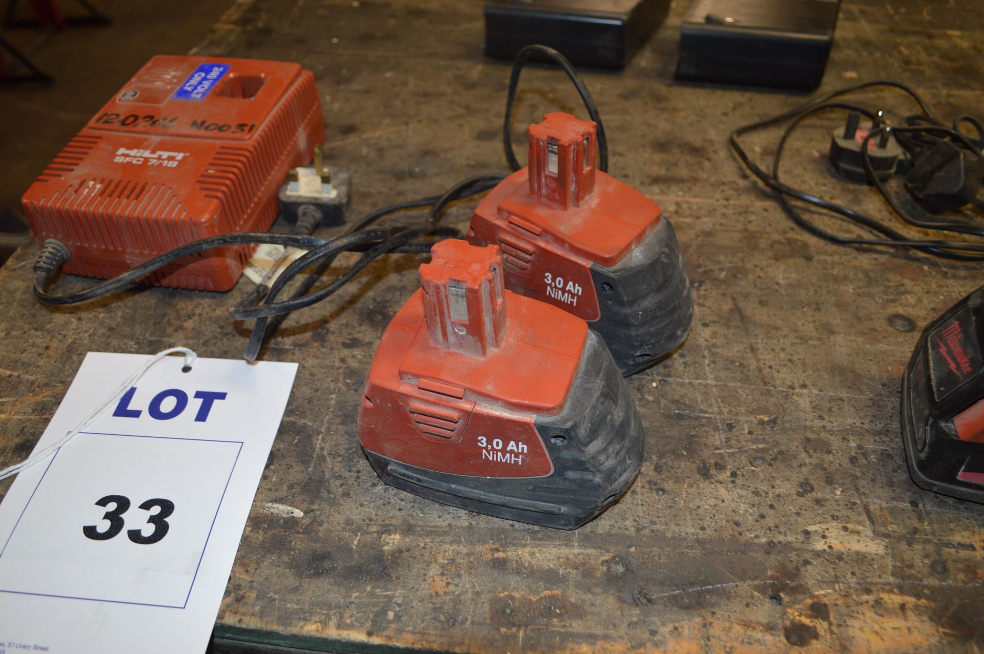 Quantity of Various Batteries & Chargers 
Comprising of; 
Hilti SFC 7/18 Battery Charger 
2x - Image 4 of 16