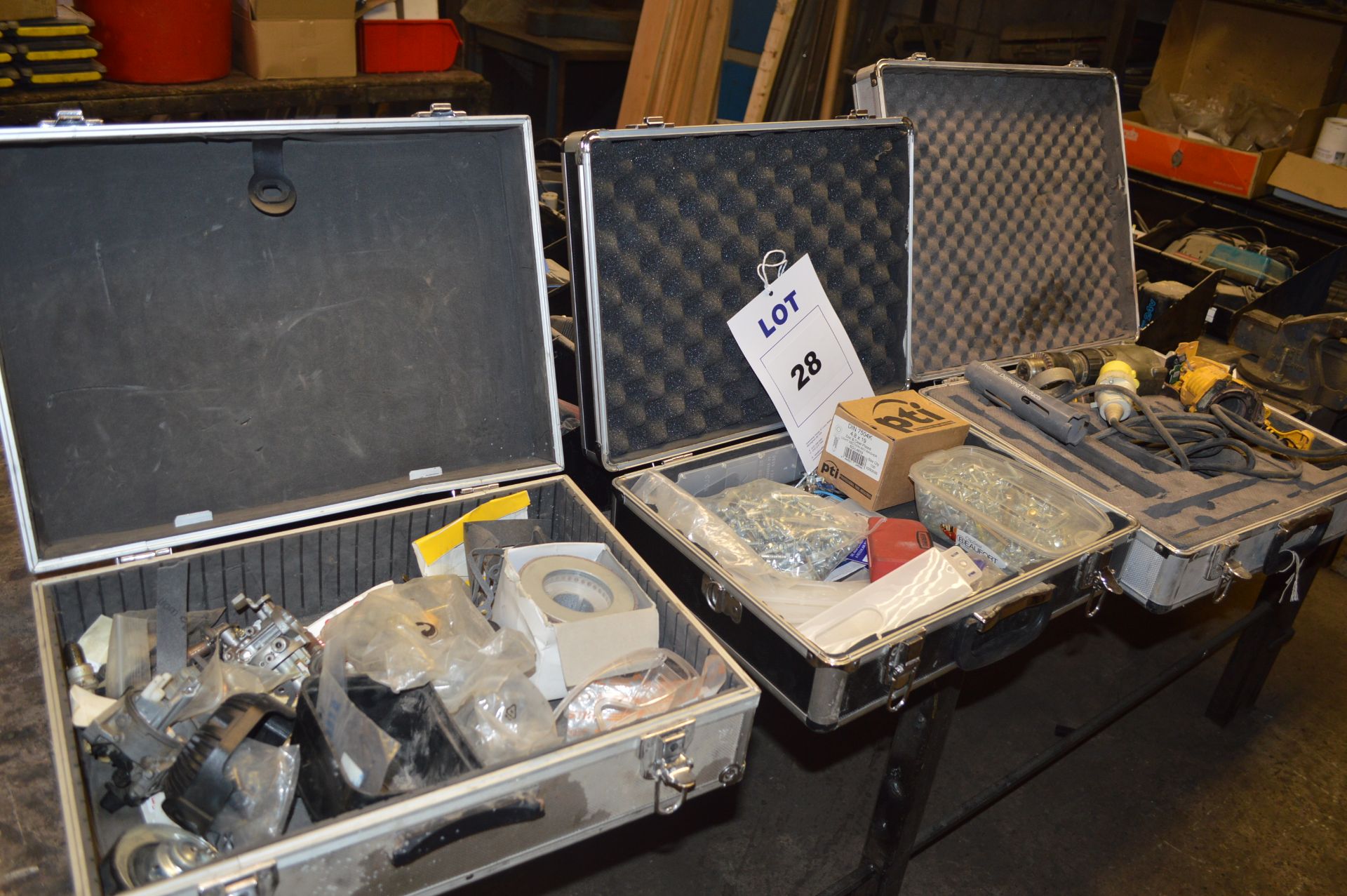 3 Various Aluminum Cases with 
Contents  
located at Spa Gates Ltd, Blick Road, Warwick CV34 6TA and