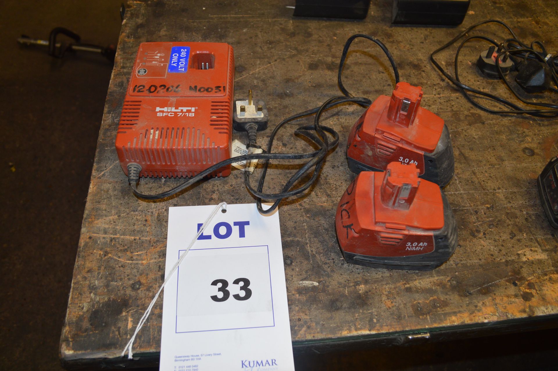 Quantity of Various Batteries & Chargers 
Comprising of; 
Hilti SFC 7/18 Battery Charger 
2x - Image 2 of 16