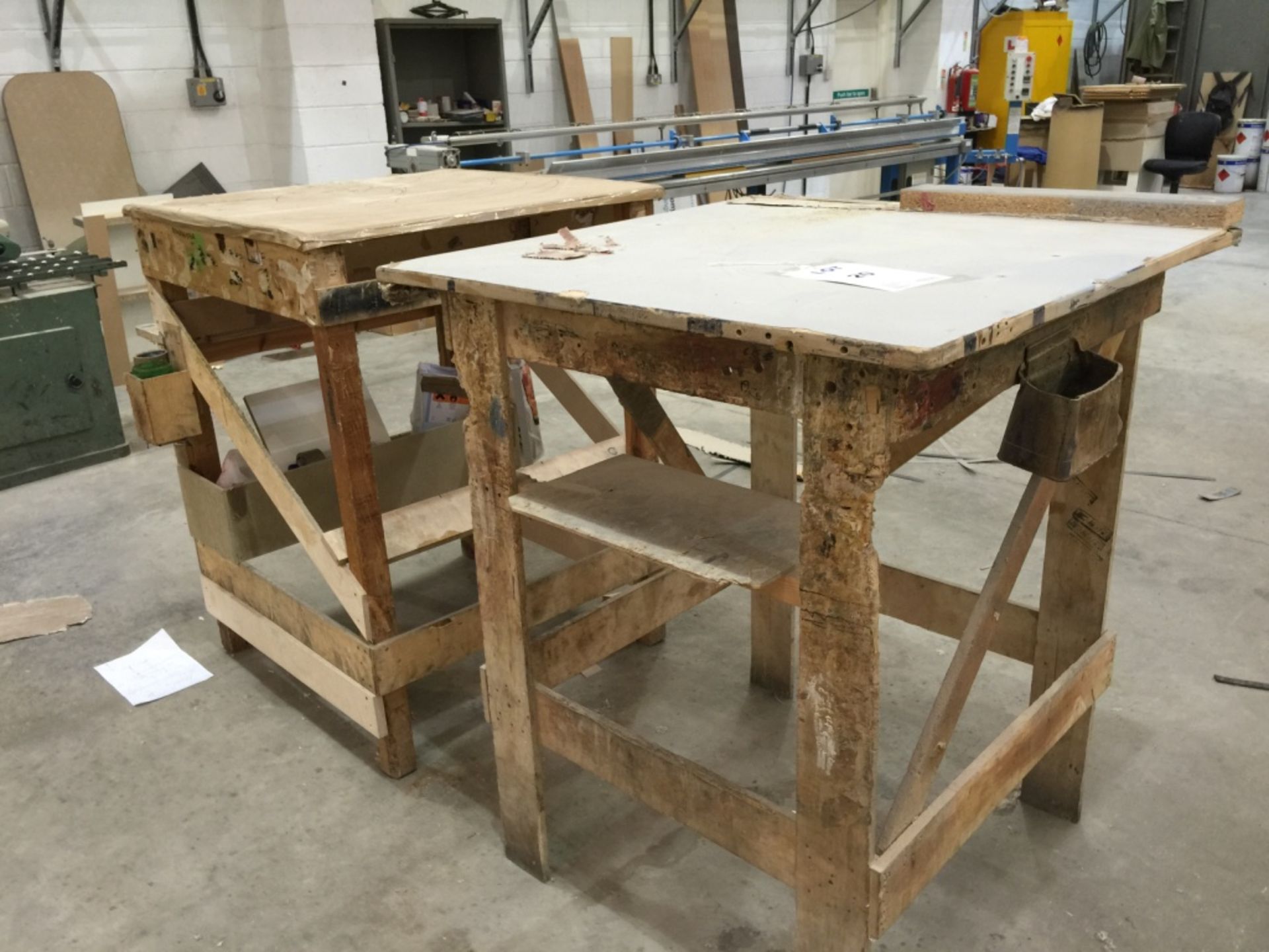 2 Various Woodworking Benches. Approx size 1m x 1m - Image 2 of 6