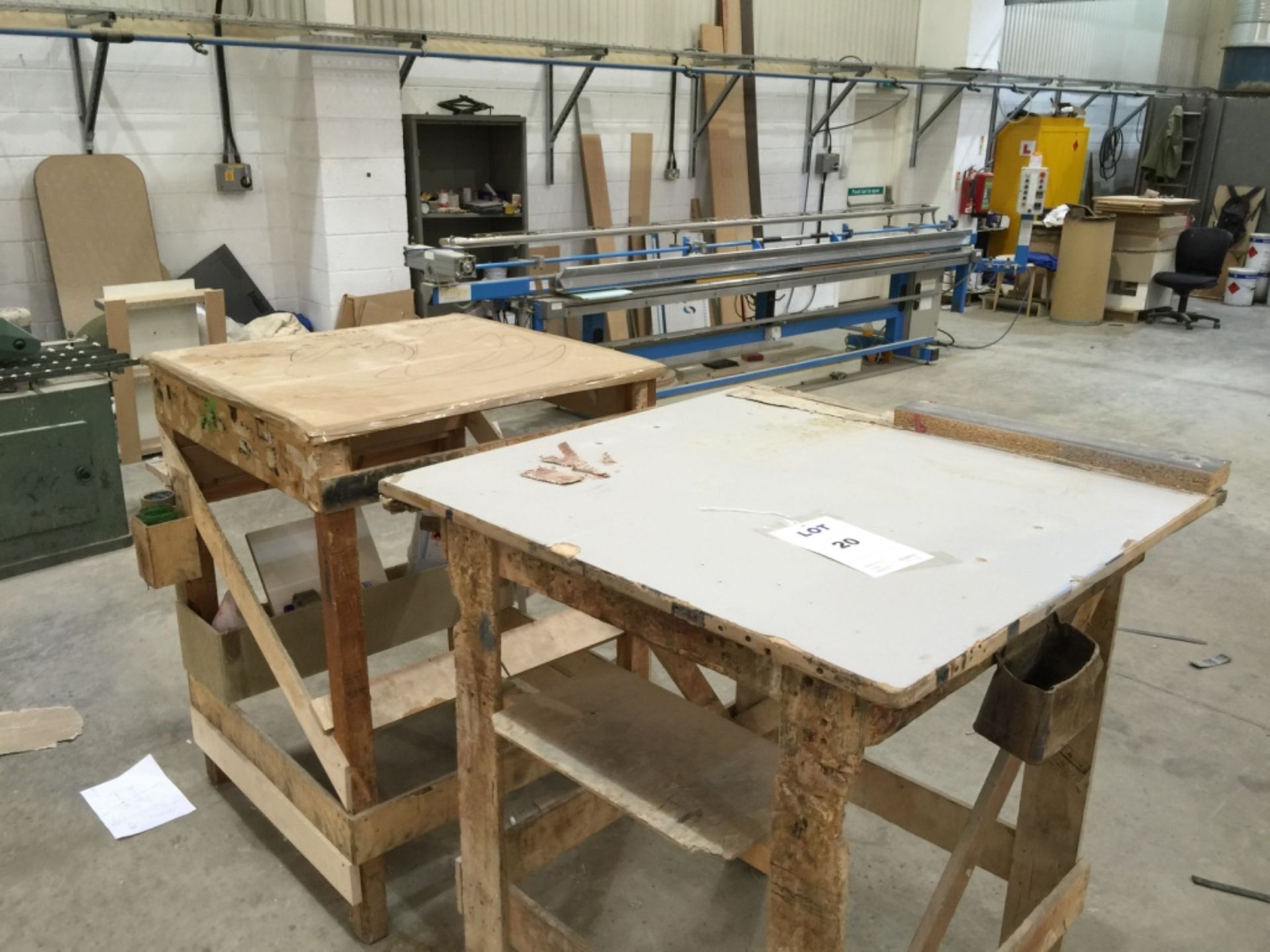 2 Various Woodworking Benches. Approx size 1m x 1m - Image 3 of 6