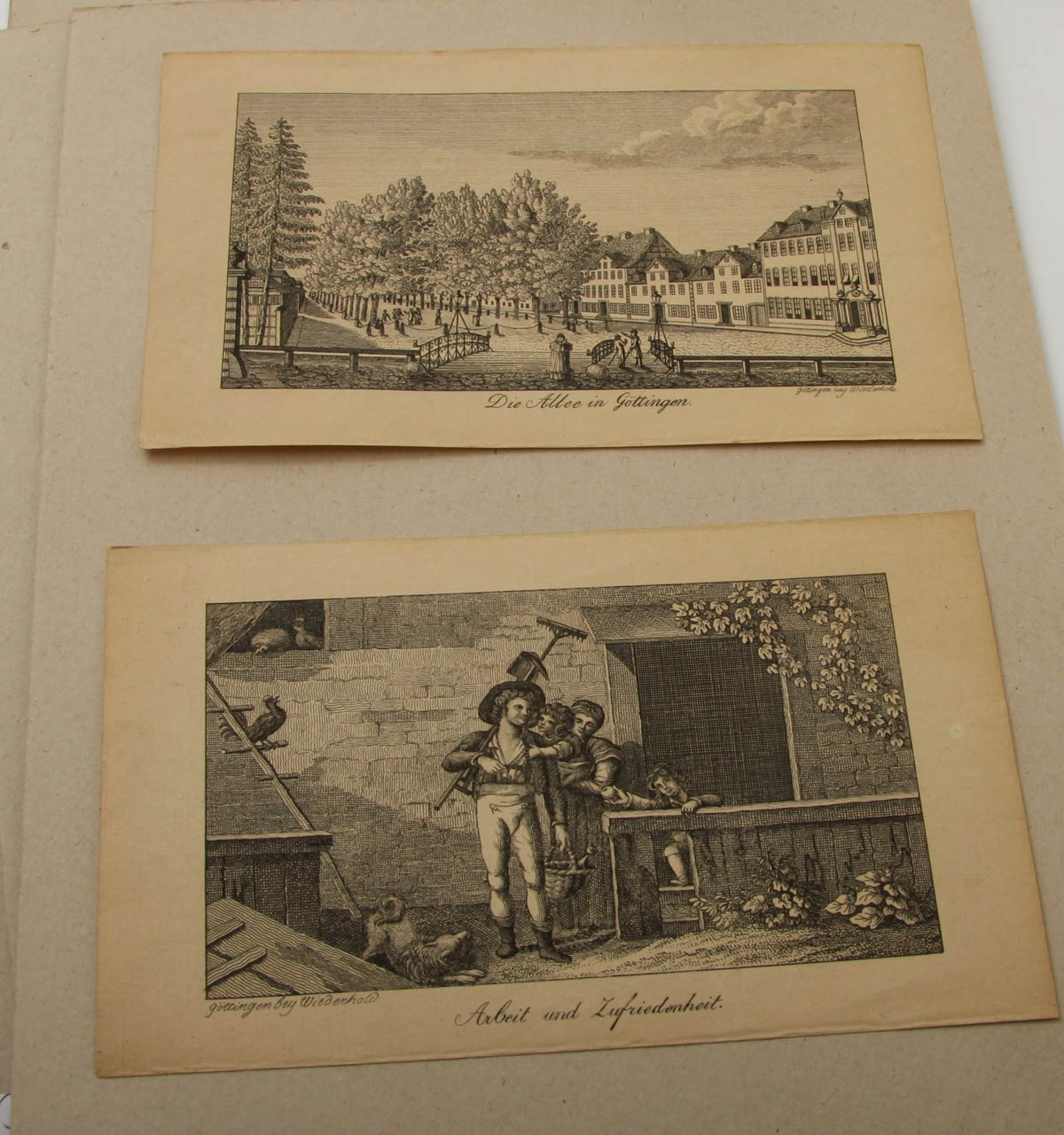 14 Kupferstiche, Göttingen bey Wiederhold um 1820  14 versch. Ansichten von Göttingen und - Image 2 of 3