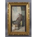 Reserve: 500 EUR        VITTORIO GUACCIMANNI (1859-1938) Aquarell, Darstellung eines Mönchs im