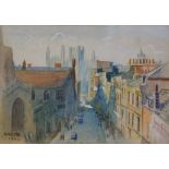 Reserve: 800 EUR        FELIX ALBRECHT HARTA (1884-1967) Aquarell, Darstellung der Stadt und der