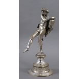 Reserve: 350 EUR        NACKTER JÜNGLING lachende Skulptur mit Krug in der Hand, H 27,5 cm