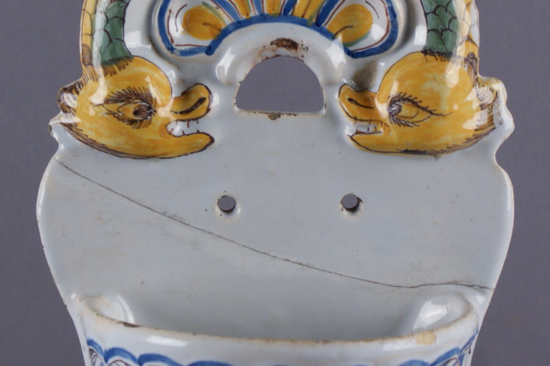 WASSERSPENDER Italien, 18. JH, großes Gefäß mit Ablasser für Wasser, besch., H 54,5 x B 23cm - Bild 2 aus 6