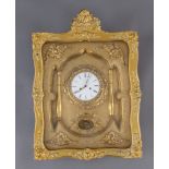 RAHMENUHR Wien, 19. JH, üppig verziert, besch., H 58 x B 40 x T 14 cm  Mindestpreis: 250 EUR