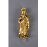 MADONNA Holz geschnitzte und vergoldete Skulptur der Mutter Gottes, besch., H 16,5 cm  Mindestpreis: