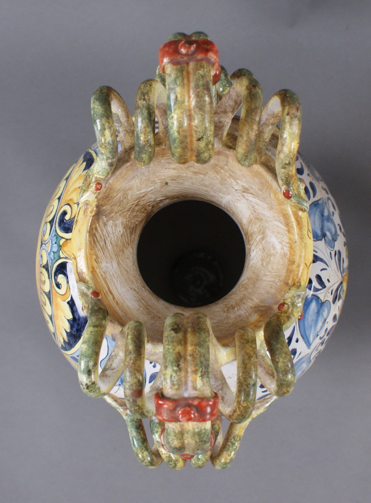 PAAR Amphoren, Keramik, bunt glasiert, min. best., H 56 cm  Mindestpreis: 700 EUR - Image 8 of 11