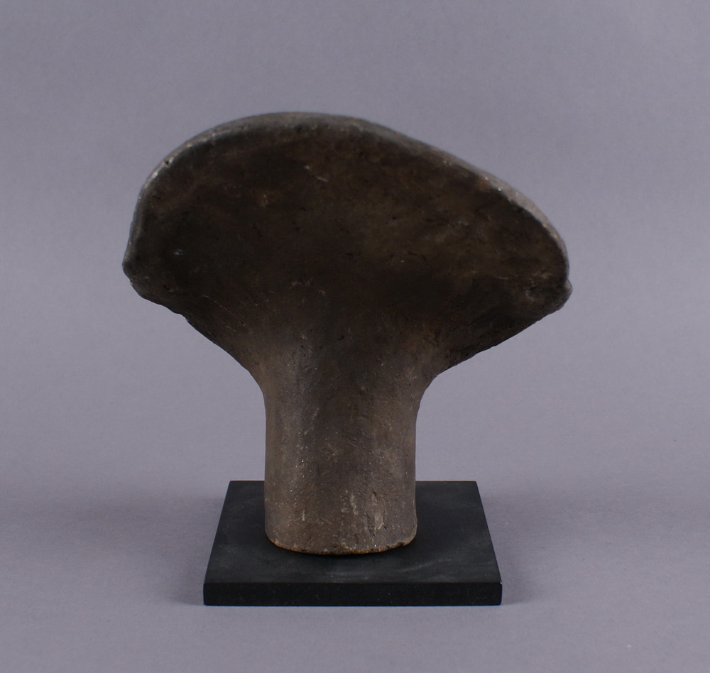 EISEN SKULPTUR afrikanische Skulptur eines Kopfes, auf Sockel stehend, besch., aus - Image 4 of 5