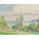 Erich HeckelBlick über den Untersee Watercolour and pencil on slightly grained laid watercolour