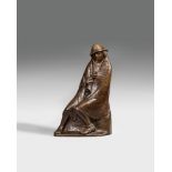 Ernst BarlachDer Flötenbläser  Bronze. Height 58.6 cm. Signed 'E. Barlach' and with foundry mark "H.