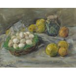 Max SlevogtStilleben mit Eiern und Zitrusfrüchten Oil on canvas. 55.5 x 70.5 cm. Framed. Signed