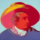 Andy WarholGoethe Colour silkscreen on Lenox museum board. 96.5 x 96.5 cm. Framed under glass.