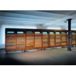 Fabrizio PlessiLa Stanza del Mare  Video sculpture made from 5 iron cabinets, 10 monitors and