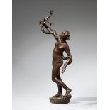 Fritz KlimschSchlangenbändigerinBronze. Height of figure 119 cm, overall 144.8 cm. Signed 'F.