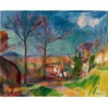 Hans PurrmannLandschaft bei BeilsteinOil on canvas. 65.5 x 81.2 cm. Framed. Signed 'Purmann' in