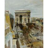 Lucien AdrionParis (Arc de Triomphe) Oil on canvas. 81.5 x 65.5 cm. Framed. Signed 'Adrion' in red