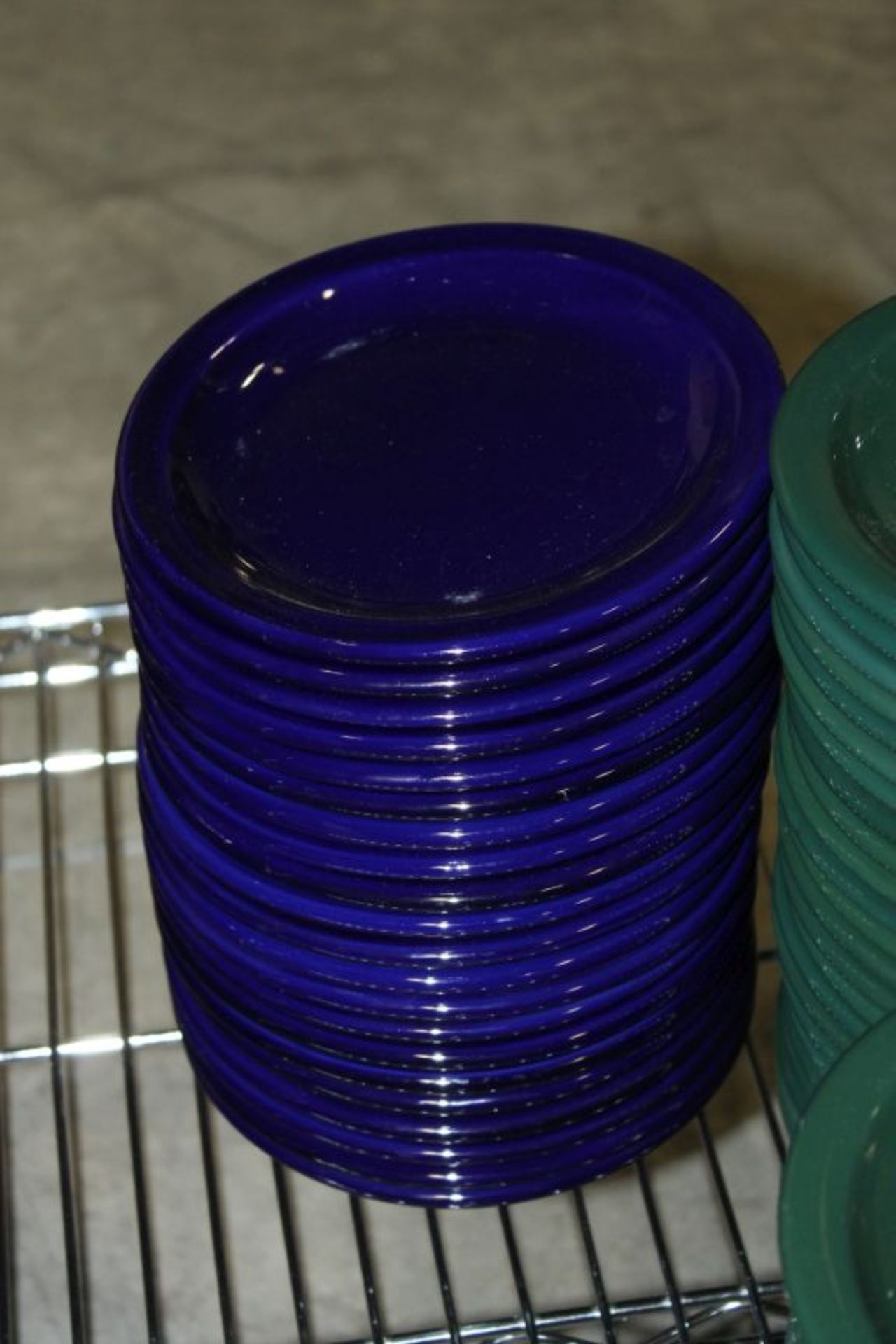 7.5" Blue Plates - Lot of 65