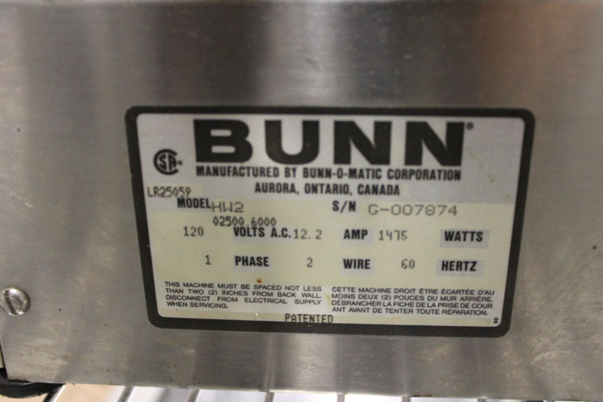 Bunn Hot Water Dispenser - Image 2 of 2