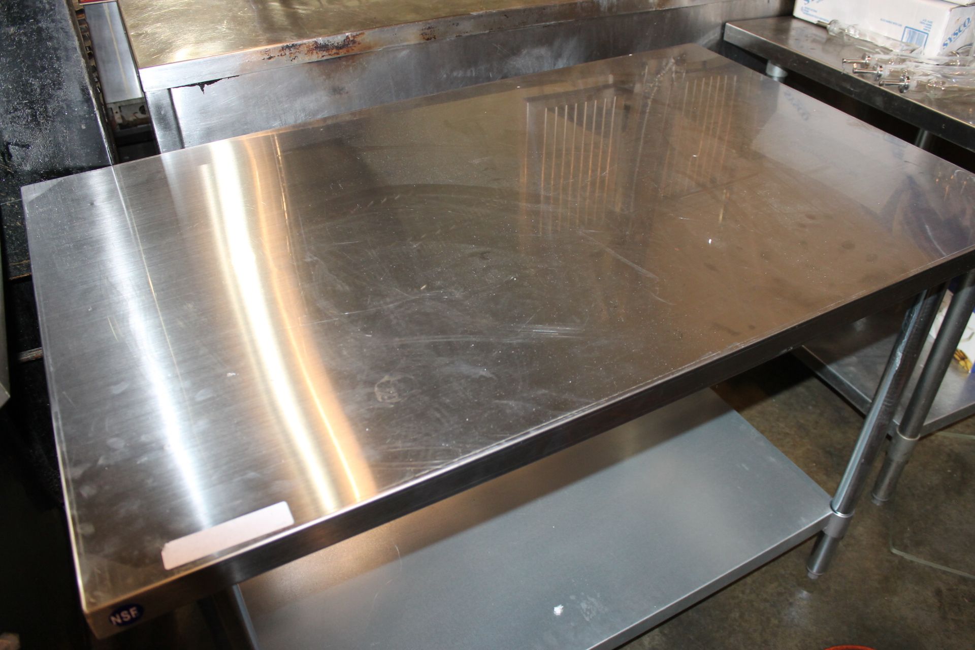 Work Table, 48"W x 30"D, stainless steel