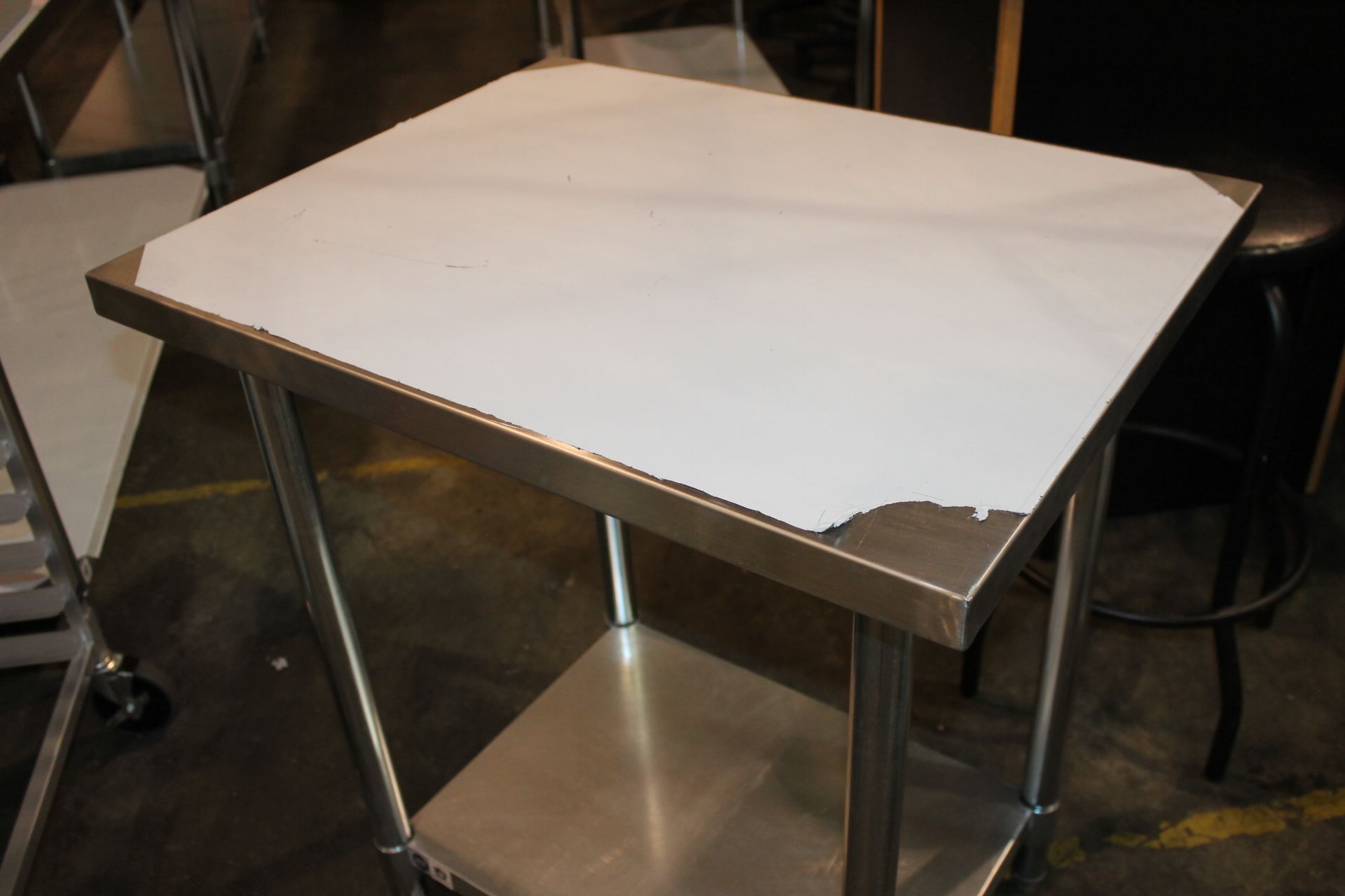 Work Table, 30"W x 24"D, stainless steel