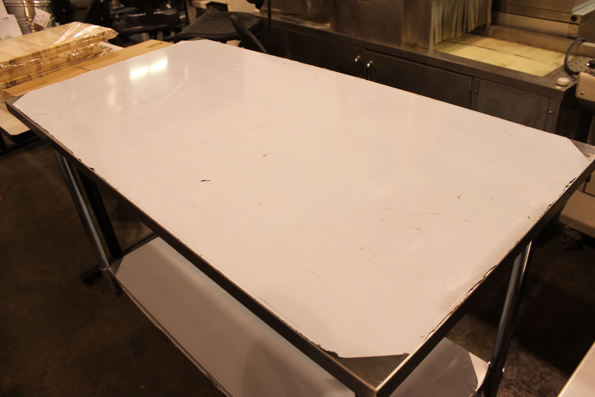 Work Table, 60"W x 30"D, stainless steel