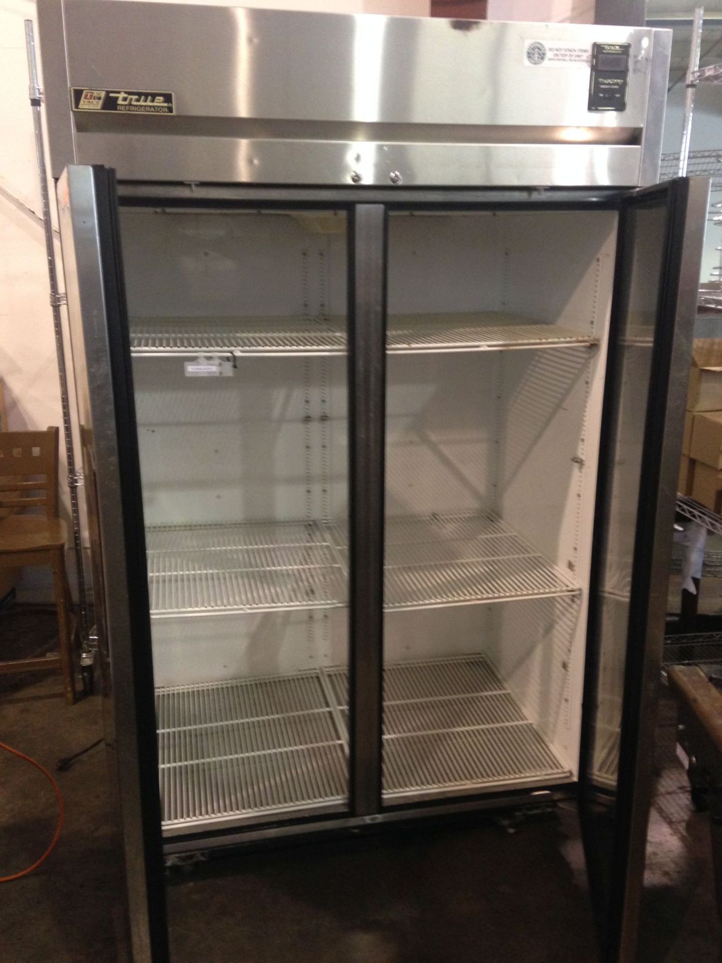 True Stainless Double Door Cooler model TG2R-2S- Serial#4790671 Mfg 2007 - Image 2 of 3