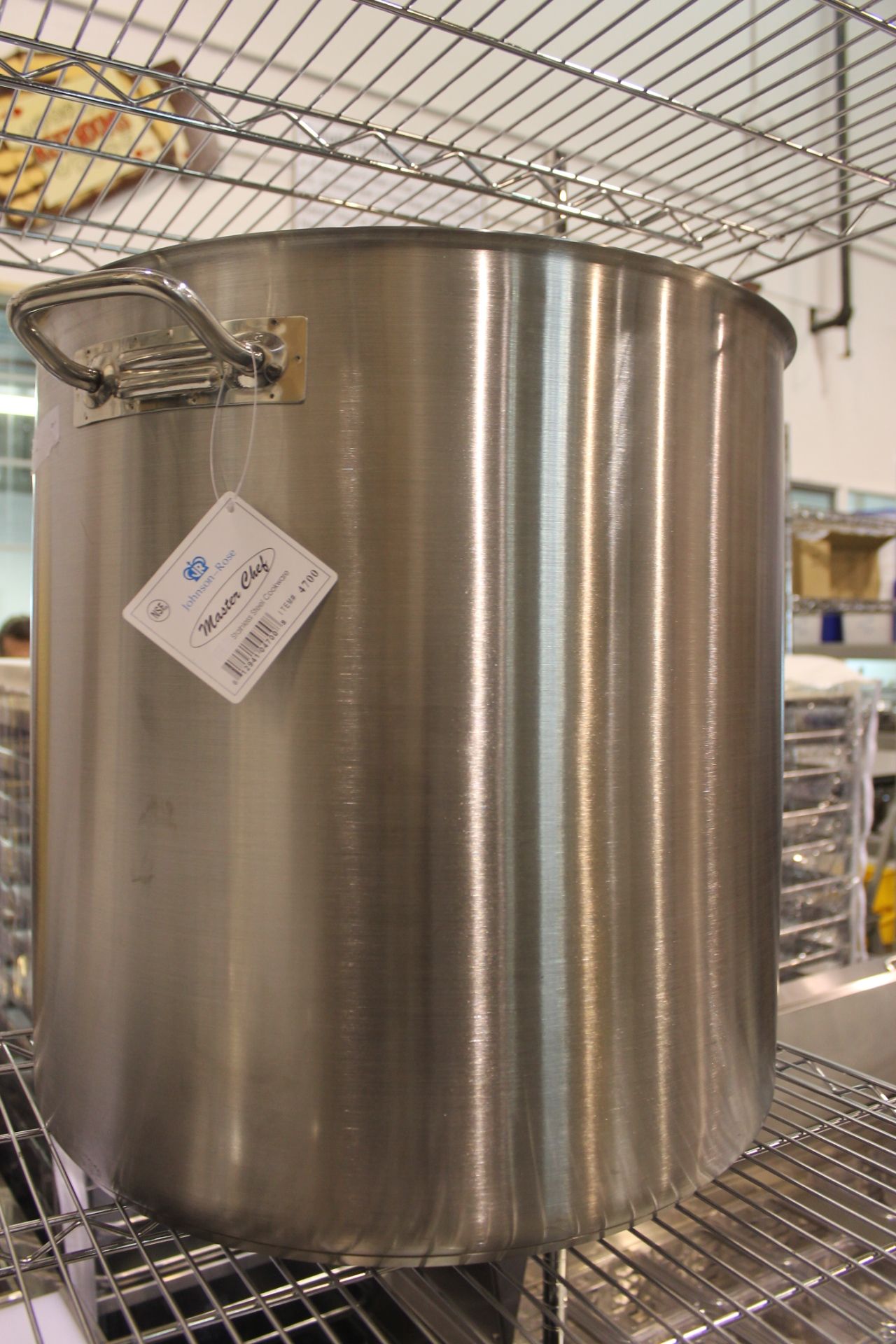 100 qt Heavy Duty Stainless Stock Pot, 19-7/8" dia. x 20-1/8" deep  (no lid)  induction ready