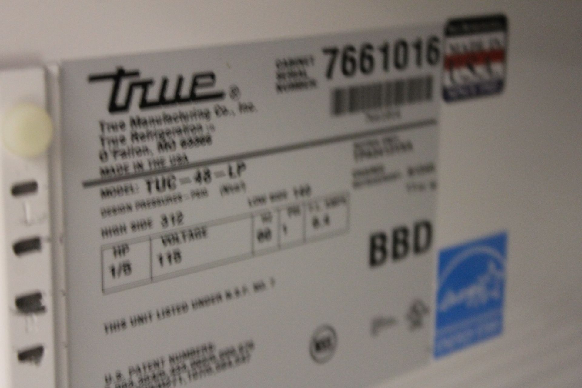 True 2 Door 48" Low Profile Under Counter Cooler - model #TUC-48-LP - Image 2 of 6