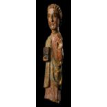 "Maiestas Domini".  Polychrome and gilt wooden carving.  Catalan Romanesque.  Late 12th century.