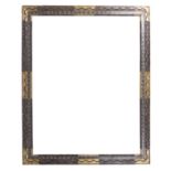 Large polychrome and gilded carved wooden frame.  17th century.  Frame exterior measurements: 159
