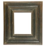 Wooden ebony effect frame.  Spain. 17th century. Frame exterior measurements: 58.3 x 52.4 cm.