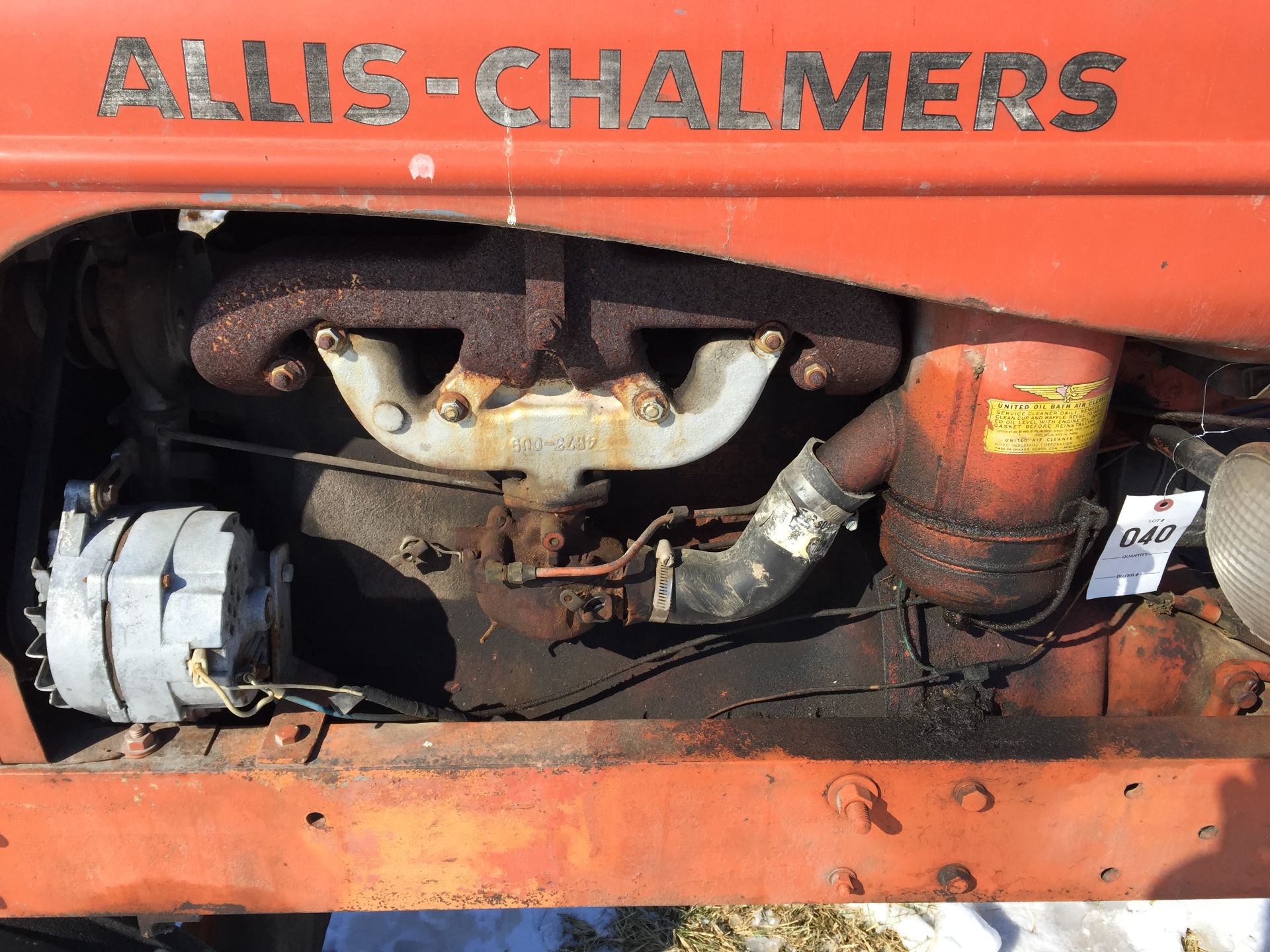 Allis Chalmers WD45 Tractor, narrow front, 3pt hitch, runs good - Image 10 of 10