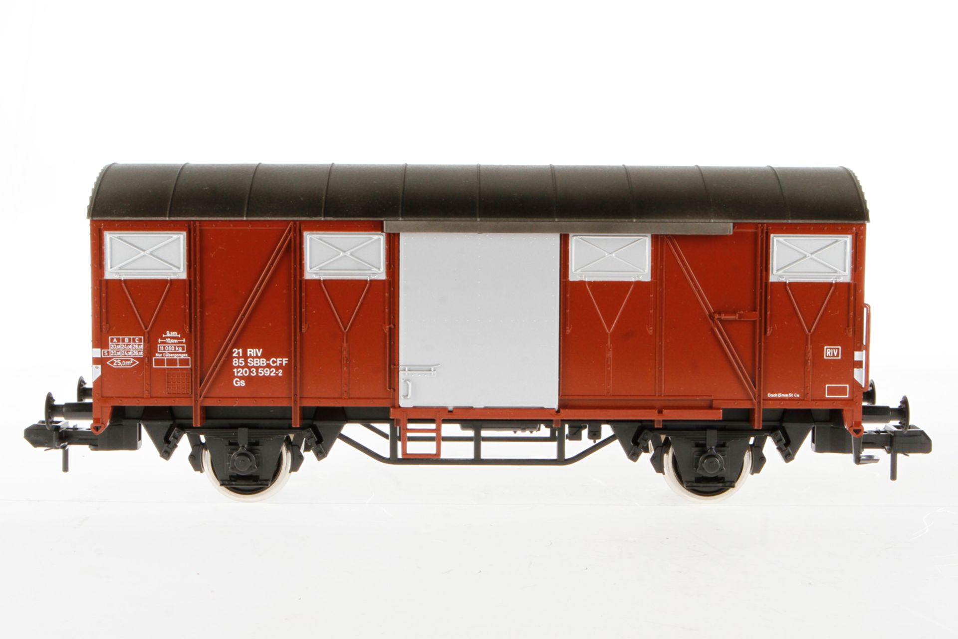 Märklin gedeckter Güterwagen 58263, Spur 1, braun, leichte Alterungsspuren, Länge 31,5, im