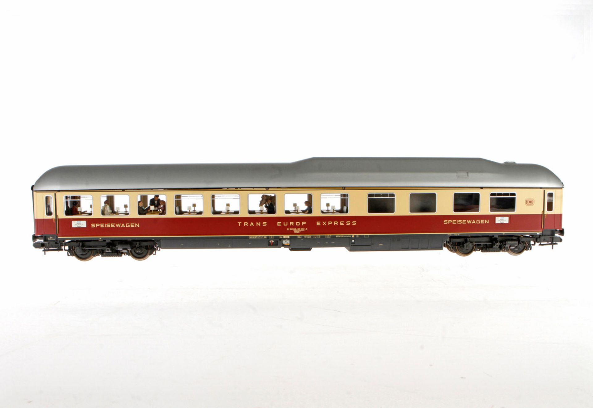 Märklin Schnellzugwagen-Set "Rheingold" 58049, Spur 1, creme/rot, 1 Wagen fehlt, Alterungs- und