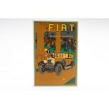 Autoplakat Fiat, 60er Jahre,  The Car of 'International Reputation, Ray Mount, Adrien Maeght, ARTE-