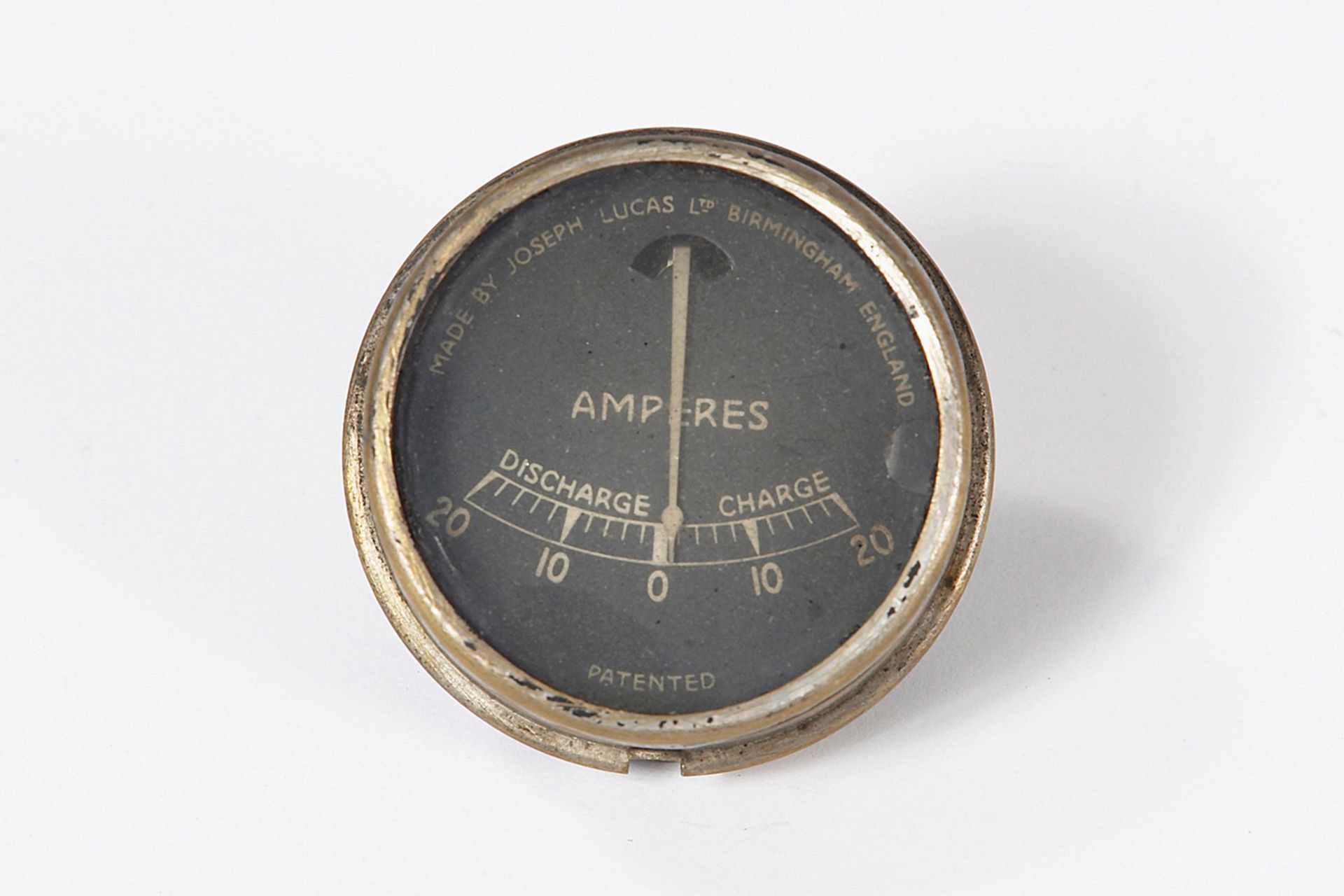 Amperemeter "Lucas"  Made by Joseph Lucas Ltd Birmingham England, Type BM, Durchmesser 5Aufrufpreis: