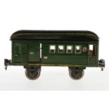 Märklin Post/Gepäckwagen 1901, S 1, HL, mit Inneneinrichtung, 2 AT, 2 ST, gealterter Lack, L 23,